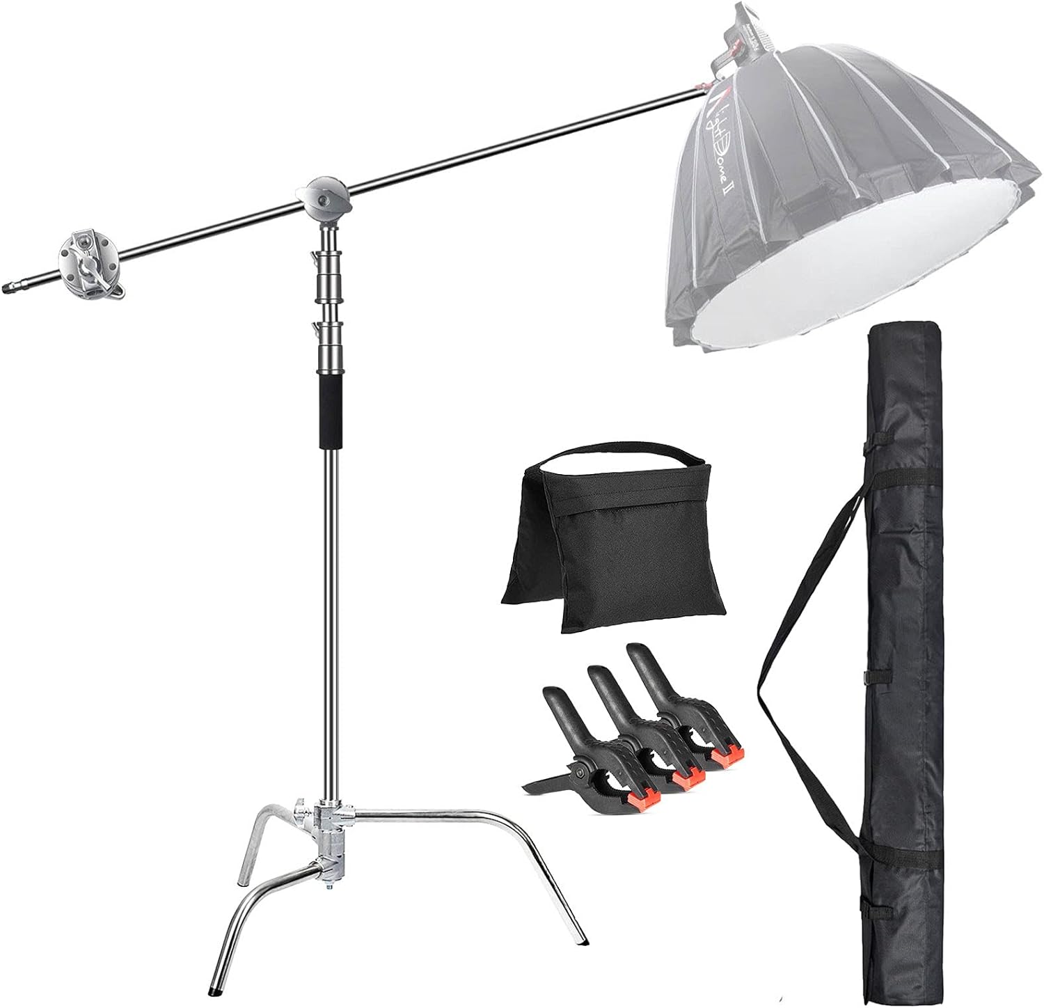 334-cm-c-stand-cross-bar-stainless-steel-light-stand