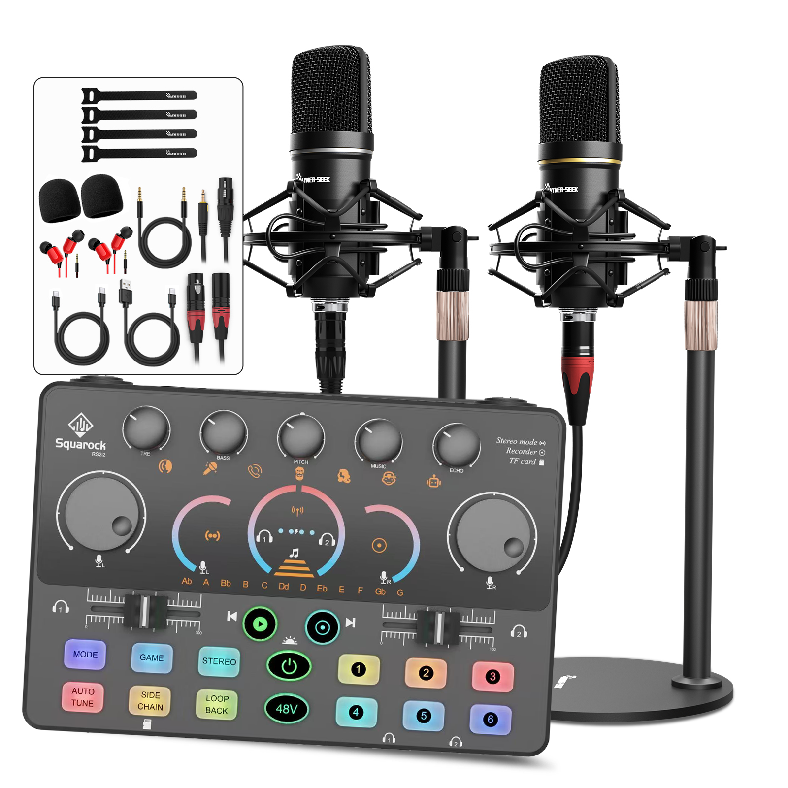 RS2i2 Podcast Equipment Bundle 2 mic Set