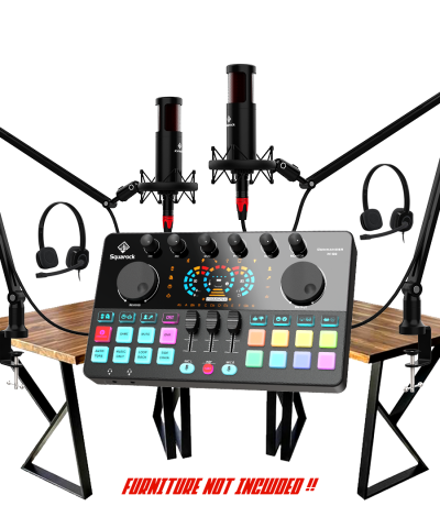 Squarock Professional M100 2 mic Set Bundle