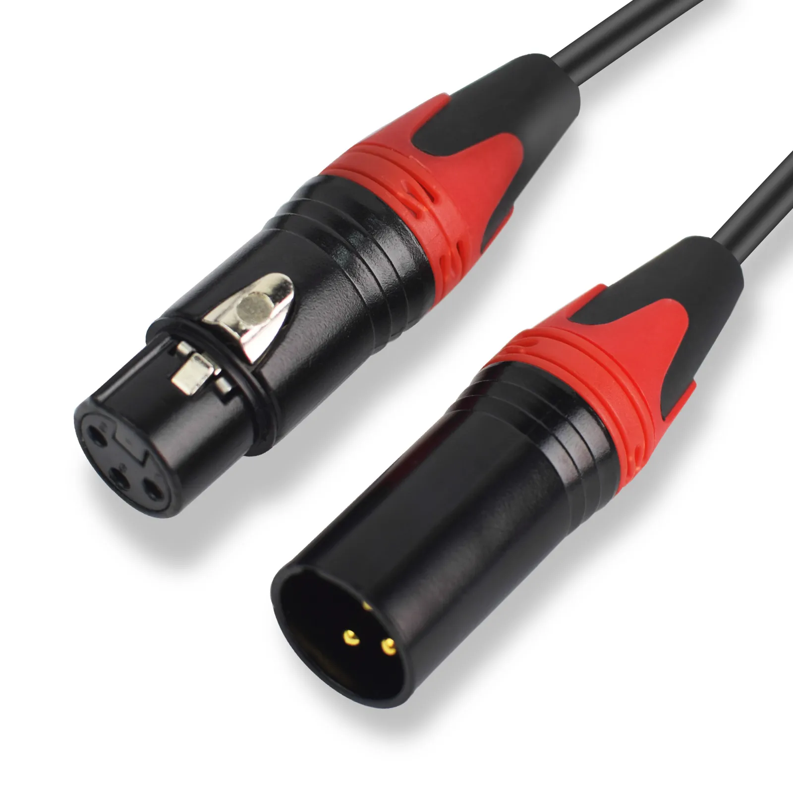 Squarock Standard XLR to XLR Cable, Male to Female Microphone Cable, Durable PVC Jacket Noise-Cancelling 7.15 Feet, Black